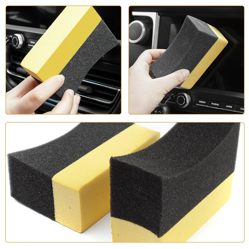 

10pcs Car Waxing Sponge Polishing Pad Buffing Pads Cleaning Tool Auto Detailing Tire Edge Scrubber Safe Use Surface