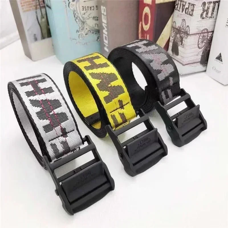 3 Color High Quality Student Youth Off Designer Canvas Waist Strap Belt for Jeans Luxury Cummerbunds