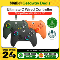 8BitDo Ultimate C Wired XBOX Controller Gamepads PC Xbox Series X S, Xbox One RGB Light Fire Ring Hall Effect Sticks for windows