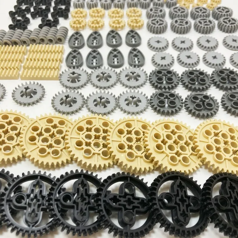 

120 шт., технология MOC, строительный блок, зубчатая рейка, механические кирпичи, детали, аксессуары для автомобильных роботов 32498 46372 32072 4716