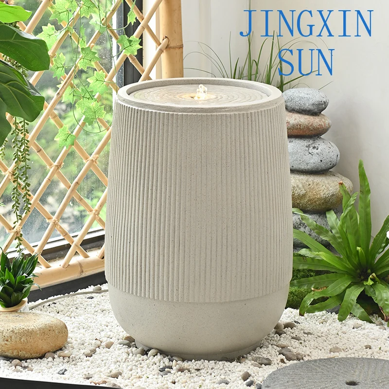 Simple light luxury flowing water ornament Modern minimalist European living room humidifier Lucky fountain landscaping