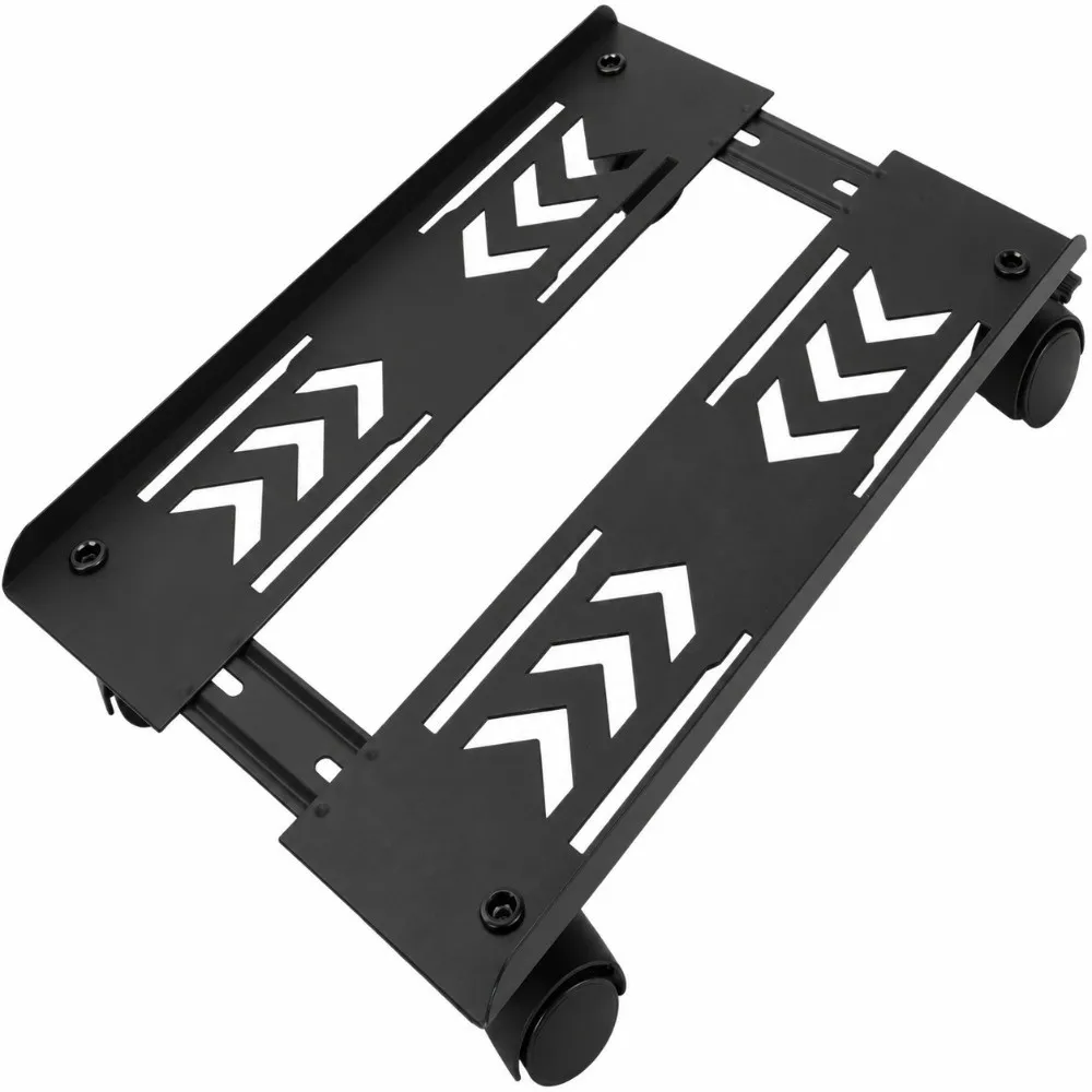 Adjustable Carbon Steel PC Stand 7.87-10.43in 4 Caster Wheels Mobile CPU Stand Computer Tower Stand For Gamers