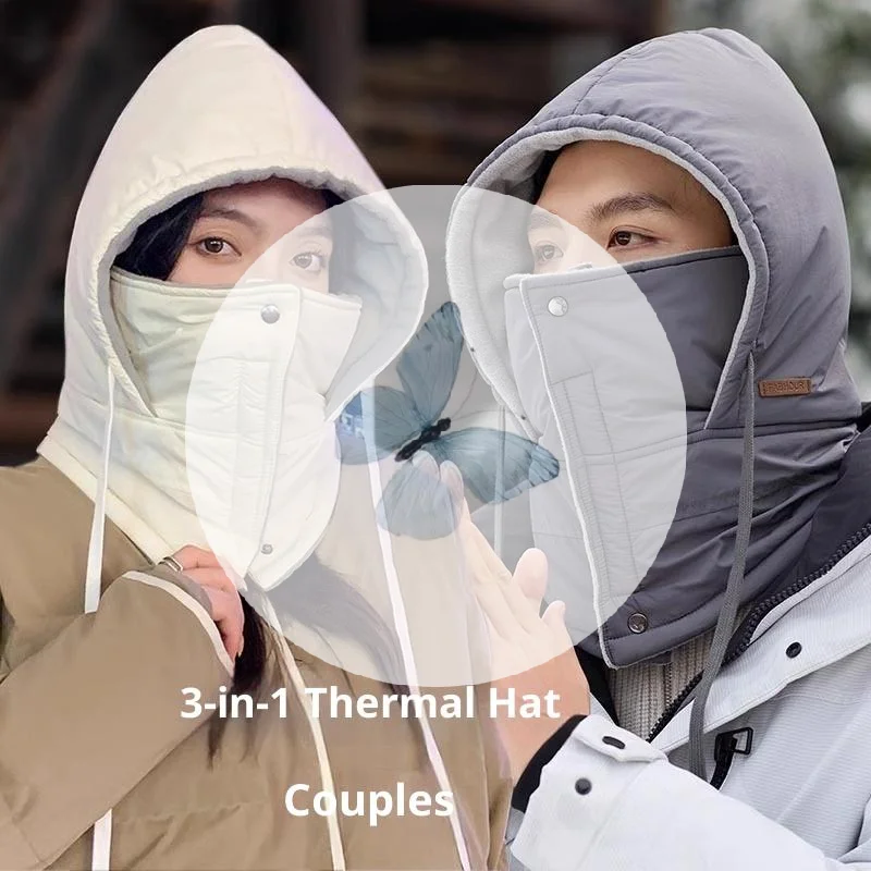 Unisex Winter Radfahren Hut Einfarbig Maske Ski Winddichte Kappe Warm Halten Hals Wärmer Maske Hut Schal Set