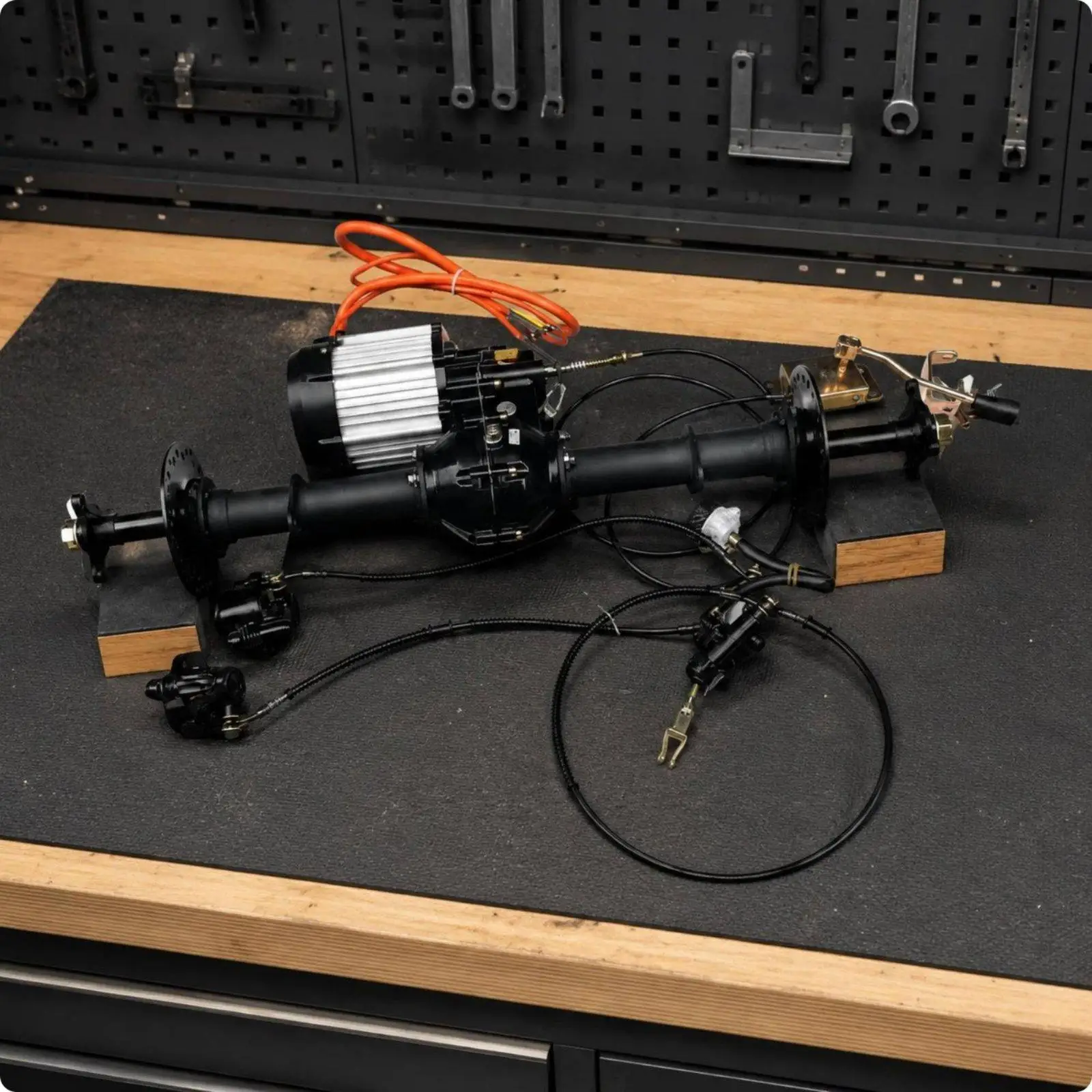 High Torque EV Axle Assembly with Smooth Differential and Double Disc Brake for Off Road Kart Build Projects