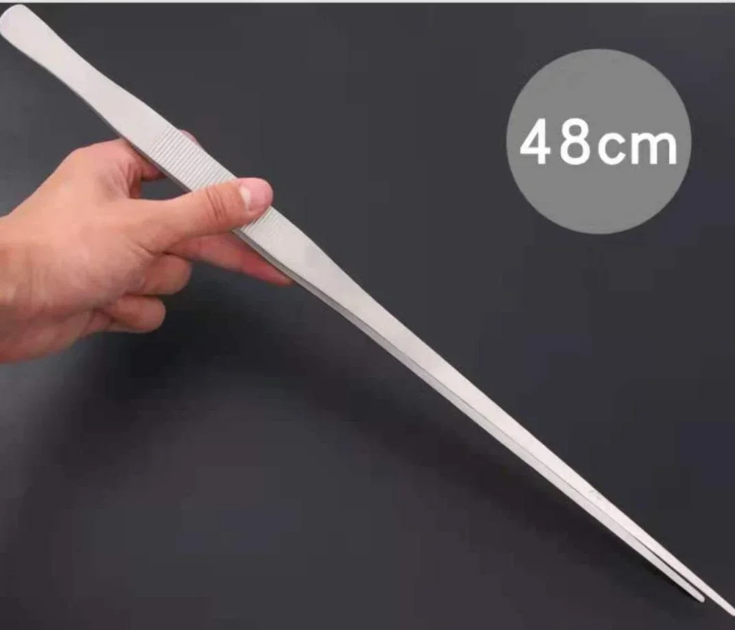 48 cm Edelstahl Pinzette Aquarium Wasserpflanzen Aquarium Werkzeug Wasser Anlage Gebogene Zange Vögel Reptil Fütterung Zange
