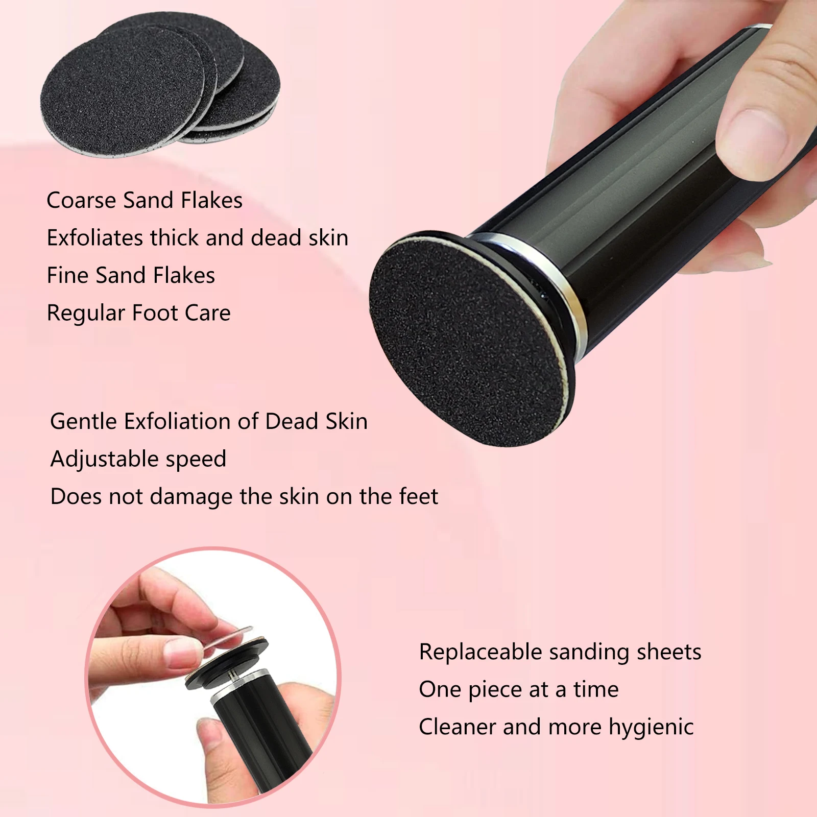 2024 Yumely Professionelle, persönliche elektrische Fußfeile für den Haushalt, Hornhautschleifer für abgestorbene, harte Haut, Fußpediküre-Schleifmaschine