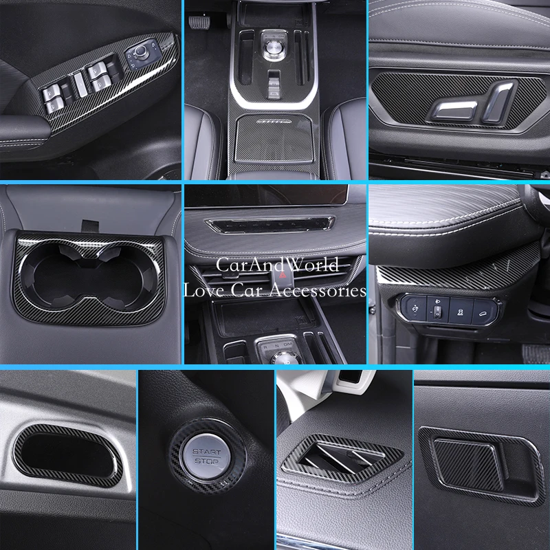 Stainless Car Gear Shift Center Air Condition Outlet Vent Cover Trims Interior Decorate Accessories For Haval Jolion 2021-2025