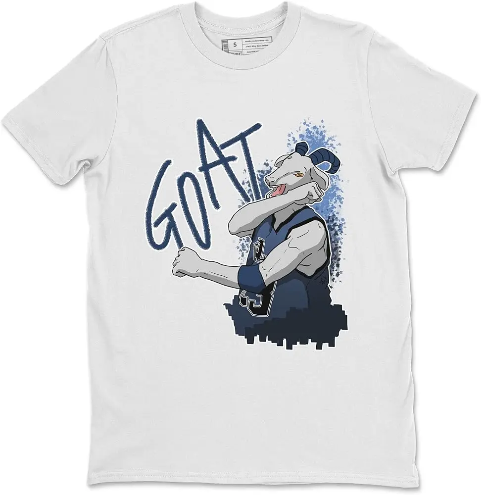 Graphic Tees Screaming Goat Design 13 Brave Blue Sneaker Matching T-Shirt Y2K tops Unisex Summer Short Sleeve