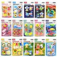 1PCS Cartoon Creative Cute Eraser Detachable Assembly Wipe Clean Student Prize Gift Wholesale Cute Stationery Erasers for Kids