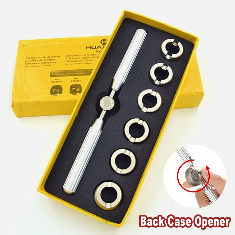 Abridor de caja trasera profesional, removedor de cubierta para reloj Rolex, Kit de herramientas de reparación 5537, removedor de cubierta trasera de reloj, abridor de llave de tornillo
