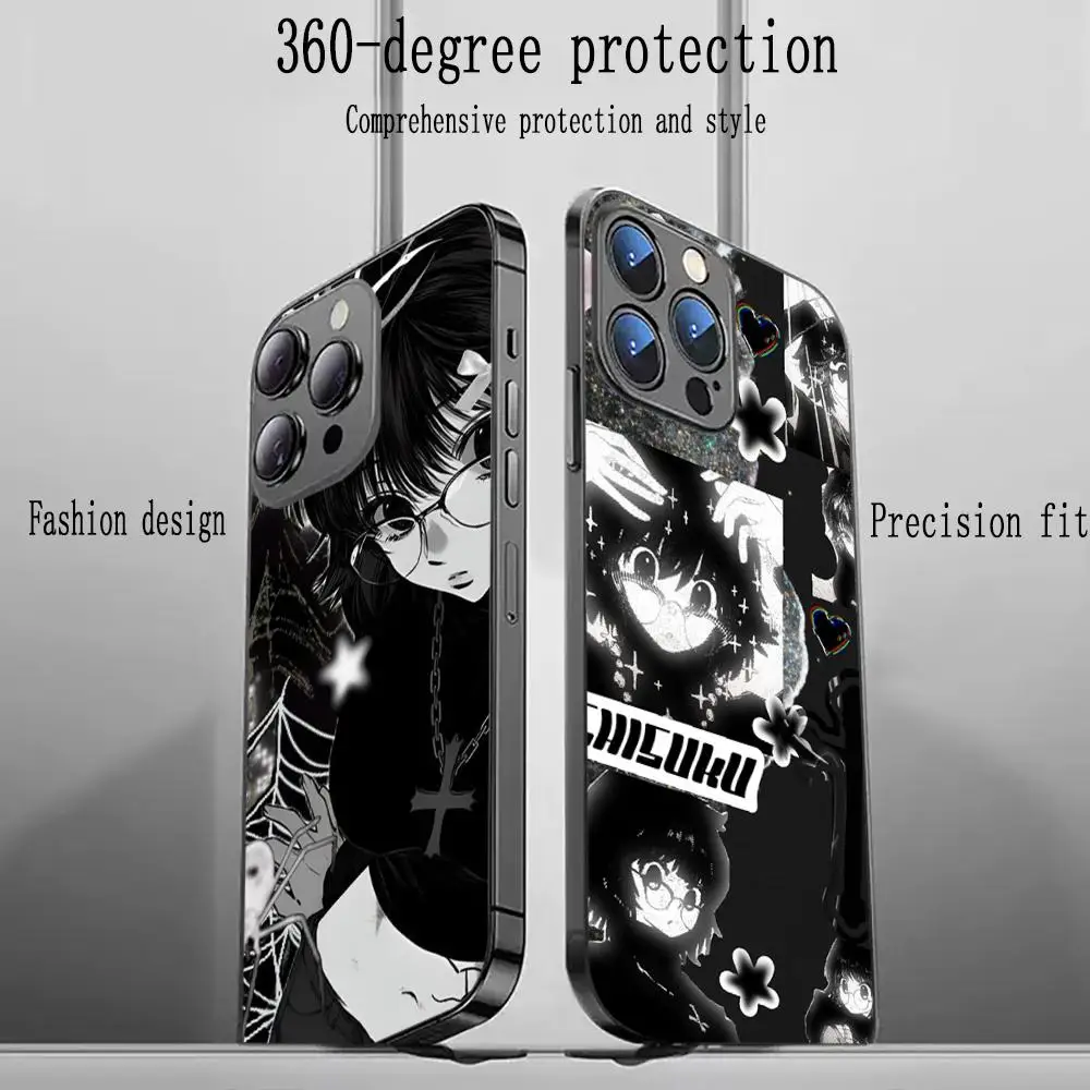 Shizuku sexy girl design Phone Case For iPhone 16 15 14 13 12 11 Plus Mini Pro Max Limited Edition Soft black Shockproof Cover