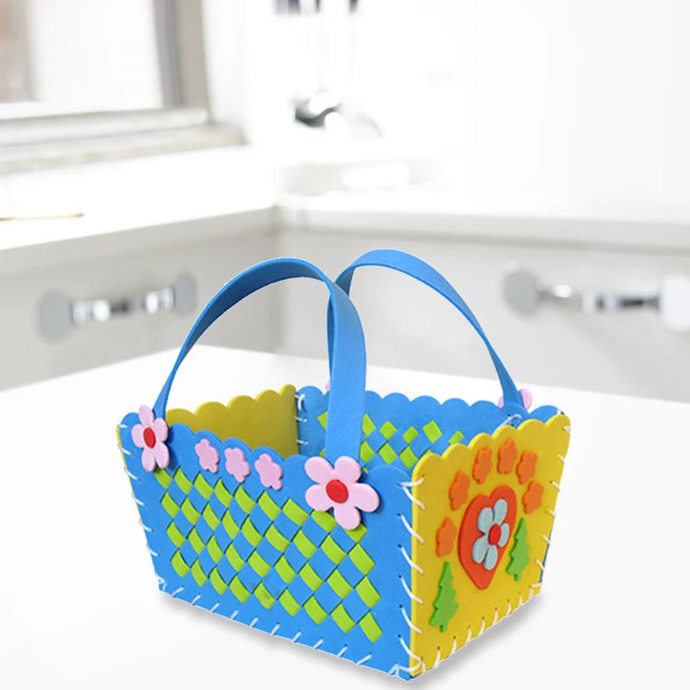 

EVA Fine Arts Craft Puzzle Handmade DIY Foam 3D Flower Basket Parent Child Activities Random Style for Early Childhood Education