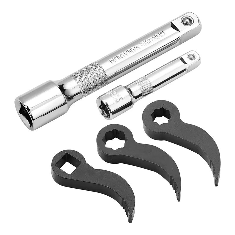 

AA81-5Pcs Pry Bar Wrench Adaptor Half Shaft Removal Car Repairing Tools With Extension Bar For Tight Spaces