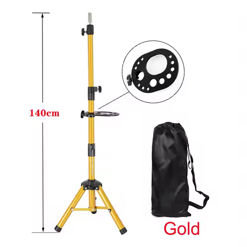 55Inch Mannequin Head Stand Adjustable Heavy Duty Wig Stand Tripod For Cosmetology Hairdressing Training Head Stand With Tray - Image 14