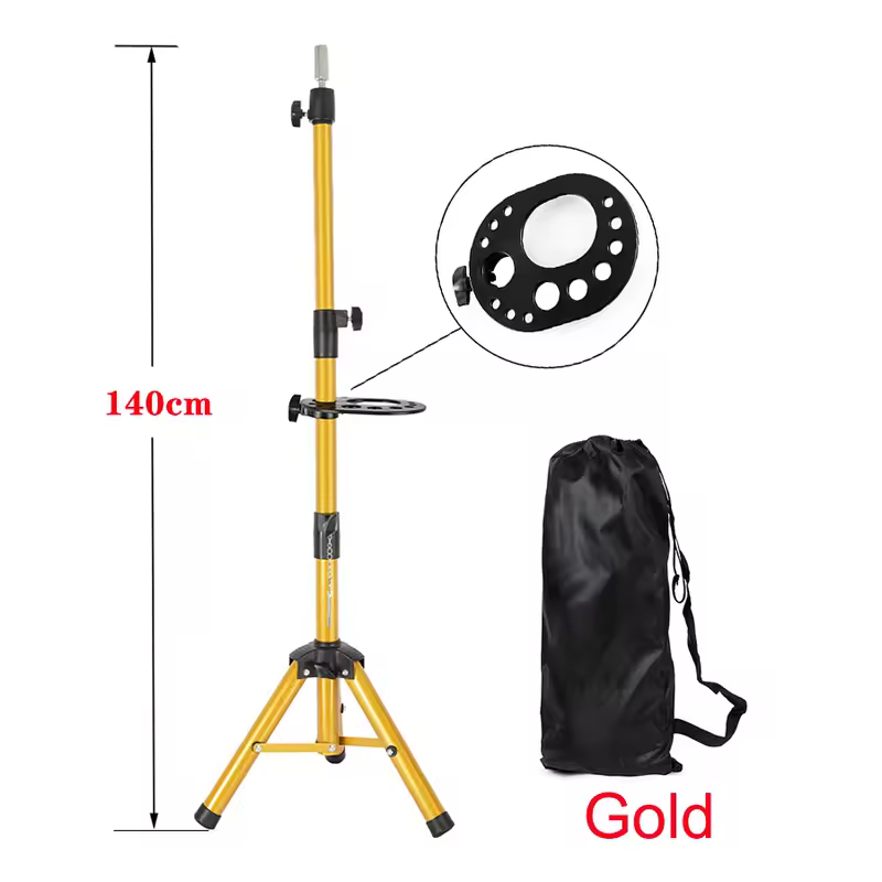 55Inch Mannequin Head Stand Adjustable Heavy Duty Wig Stand Tripod For Cosmetology Hairdressing Training Head Stand With Tray - Image 14