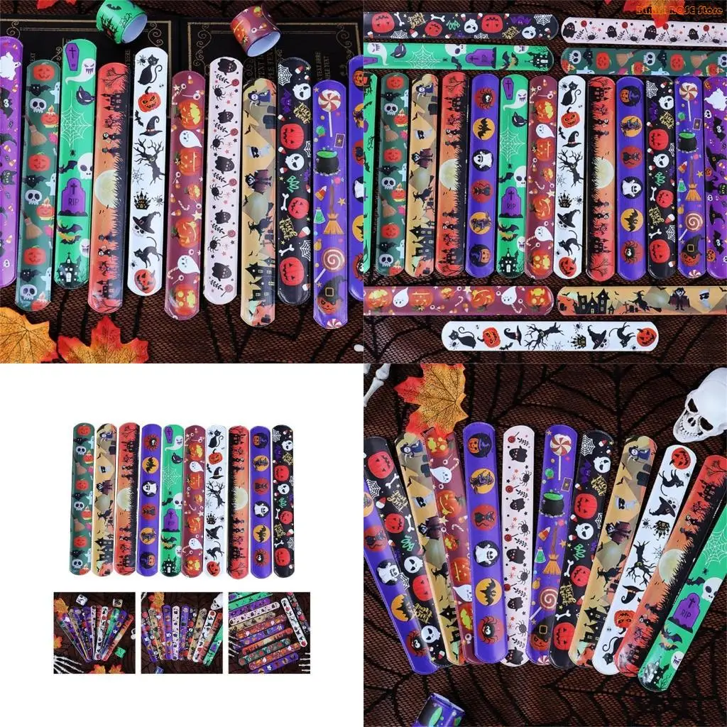 pacote-100-pulseiras-para-comemoracao-halloween-pulseiras-confortaveis-​​para-festas-e-eventos-noturnos-atacado