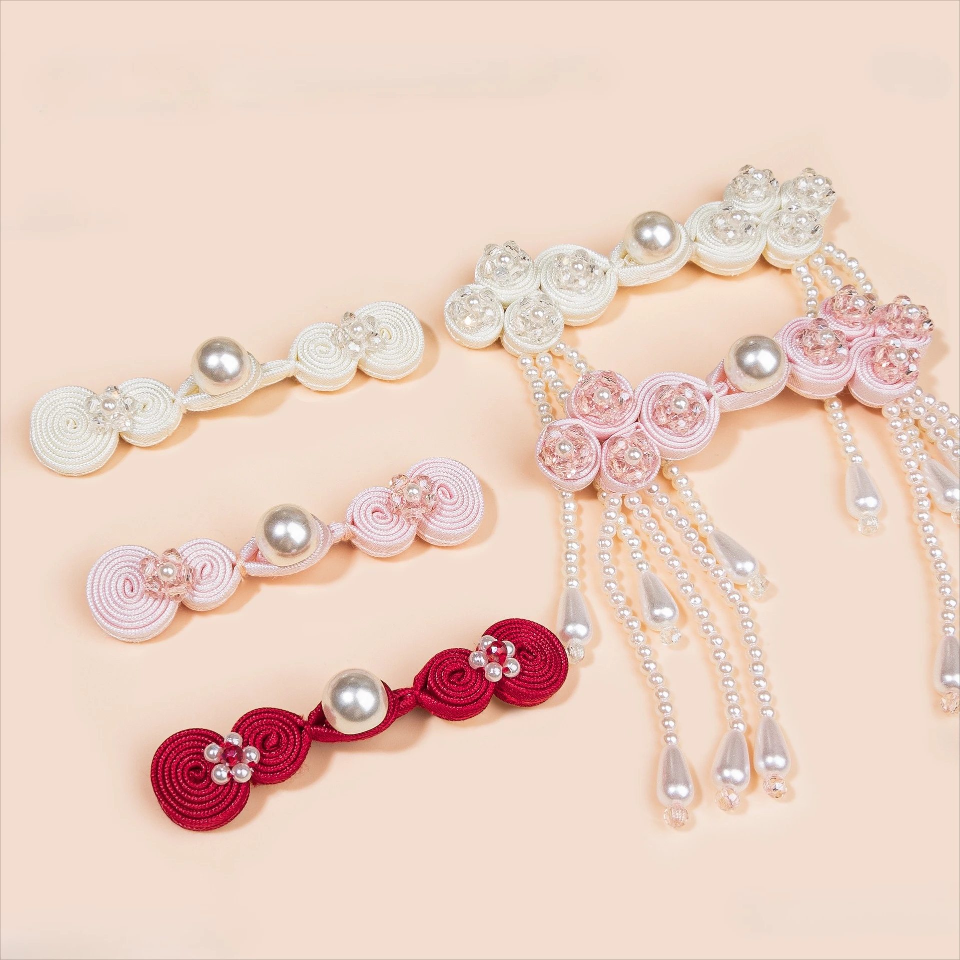 1 Pairs Chinese Knots Frog Buttons Closure Sewing Buttons Fasteners for DIY Sewing Coats Cloak Sweater Bridal Costume Outfit