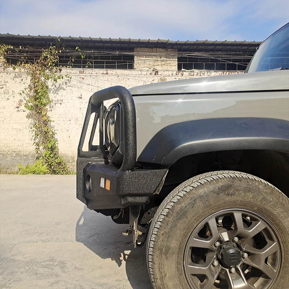 New Factory Price Aluminum Front Bumper With U Bull For Suzuki Jimny Parts Bolt-On From Maiker