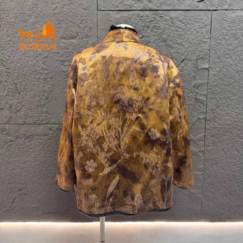 2025 New Winter New Temperament Double-sided Fur Real Mink Women's Jacket, 100% Mink, B Warm Fur Holiday Work Women's Jacket