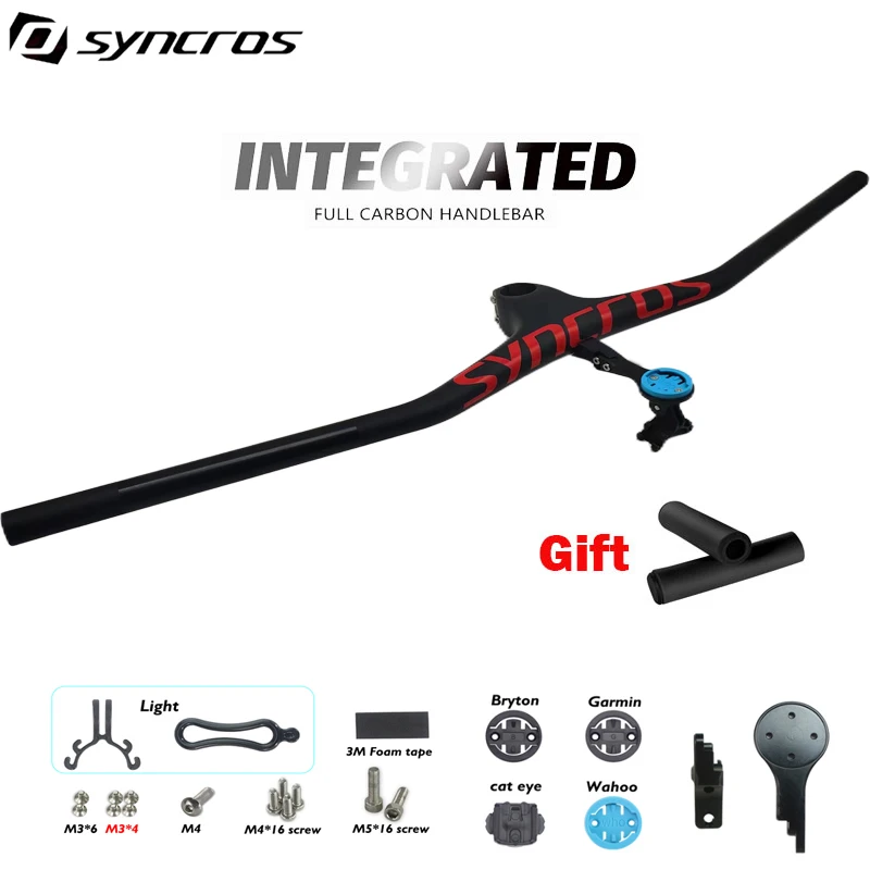 

SYNCROS MTB Bicycle Integrated Handlebar Full Carbon Fiber FRASER IC SL -9 Degree Three Specificatio Bike Patrts