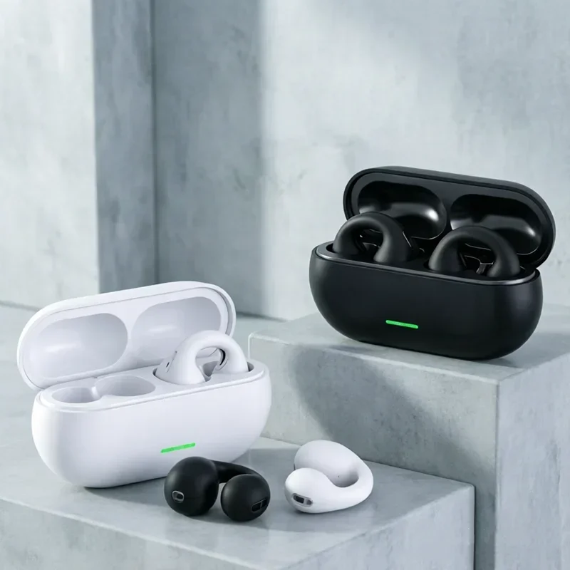Auriculares Bluetooth T75 Fone 5.3, Auriculares Inalámbricos de Conducción Aérea, Clip para la Oreja, Cancelación de Ruido, Llamadas HD, Auriculares Deportivos para Juegos