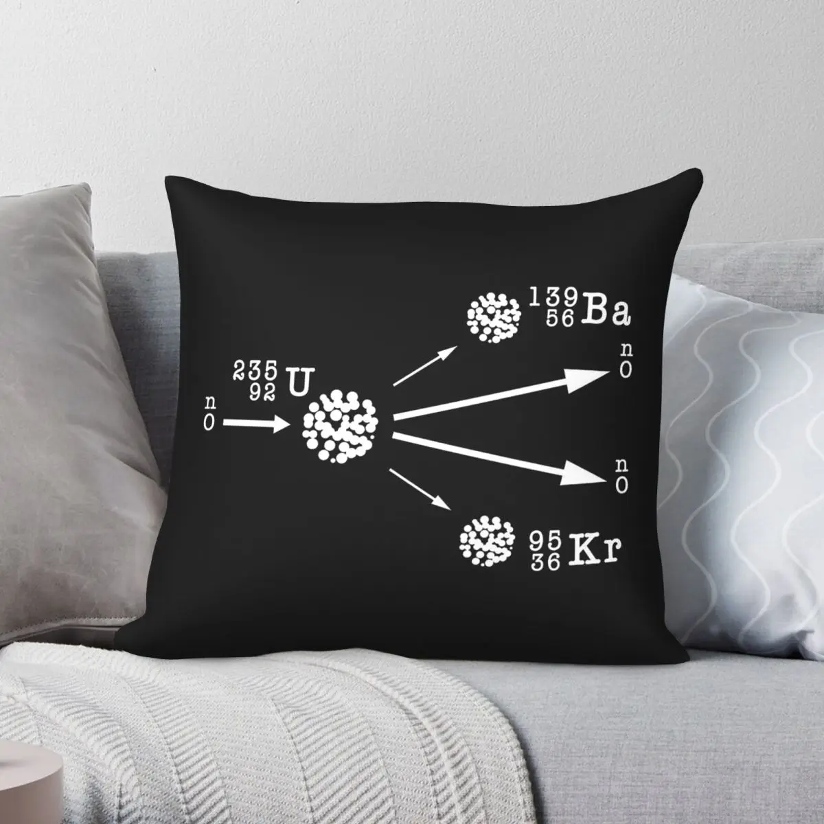 Nuclear Fission Fusion Uranium Energy Square Pillowcase Polyester Linen Velvet Printed Decor Throw Pillow Case Bed Cushion Case