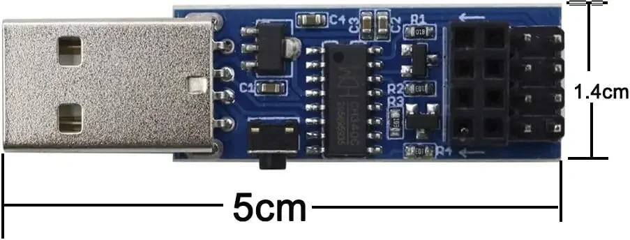 USB to ESP8266 Breakout CH340C ESP-01 ESP-01S Prog WiFi Programmer Downloader Adapter with Reset Auto-Download Circuit