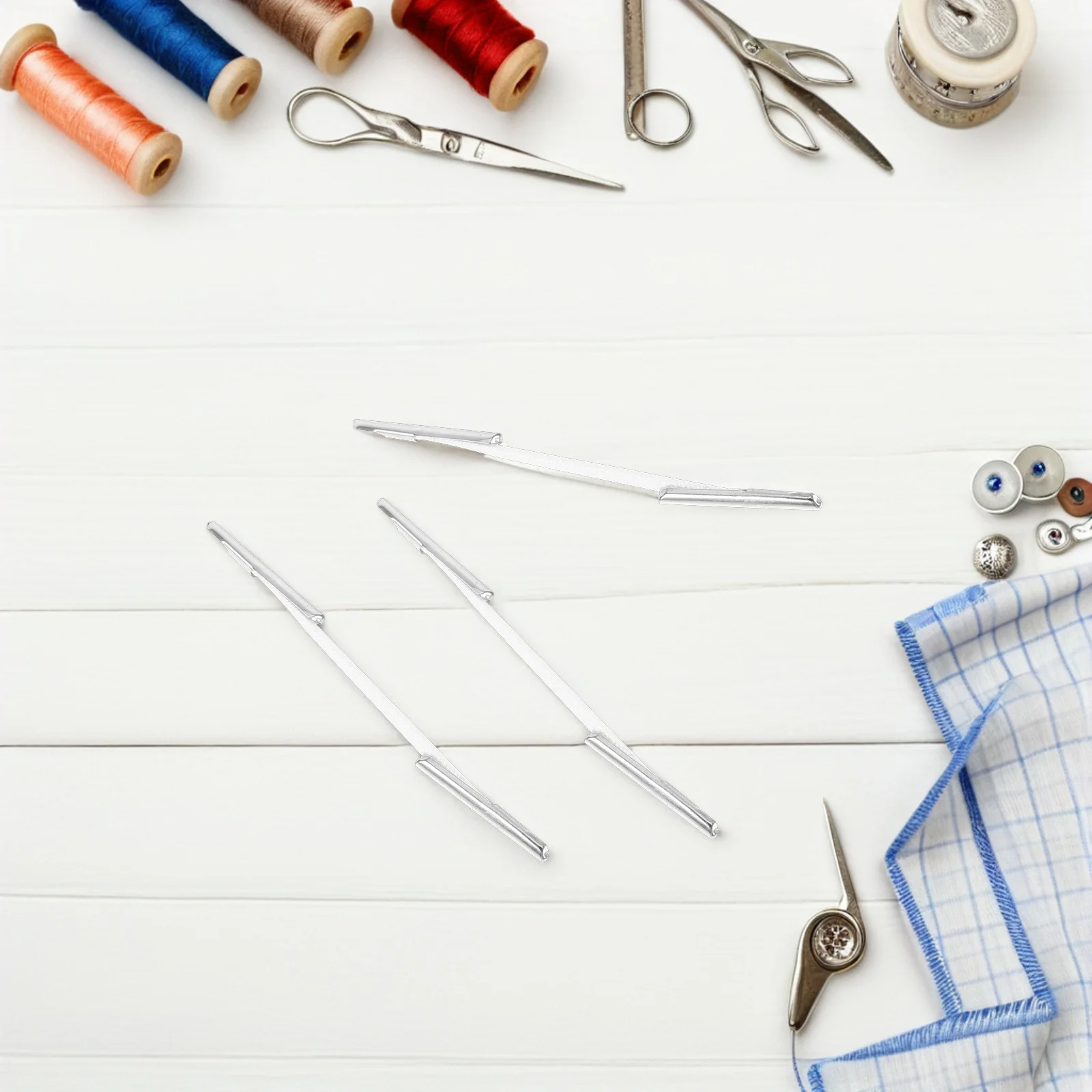 

100Pcs Barbed Elastic Ropes Metal Ends Craft Supplies Mask Bookbinding Sewing Projects Elastic Band String Stretcher