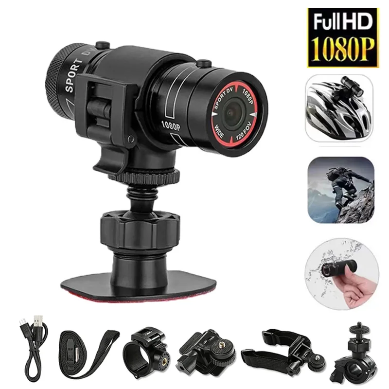 

F9 action camera HD 1080P is suitable for bicycles, motorcycle helmets, outdoor sports, DV videos, DVRs, recorders, tachographs,