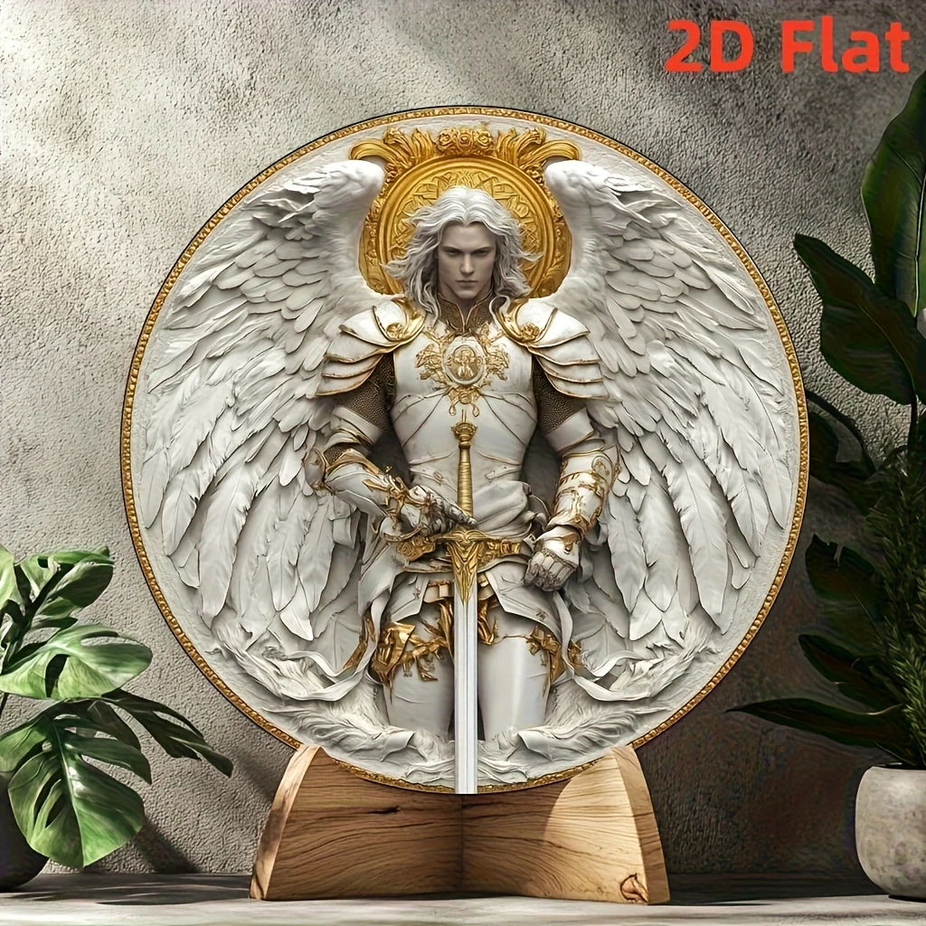 Archangel Michael 2D Metal Wall Art, 8\