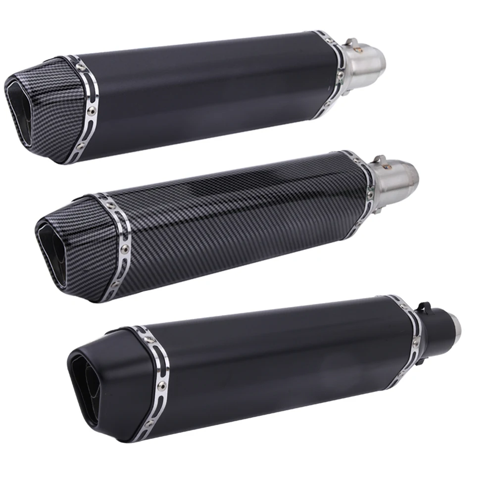 Mofles de escape de 470 mm para motocicleta Kawasaki, NINJA, SUZUKI GW250, 650, TMAX 500, TMAX 530, ATV, Dirt