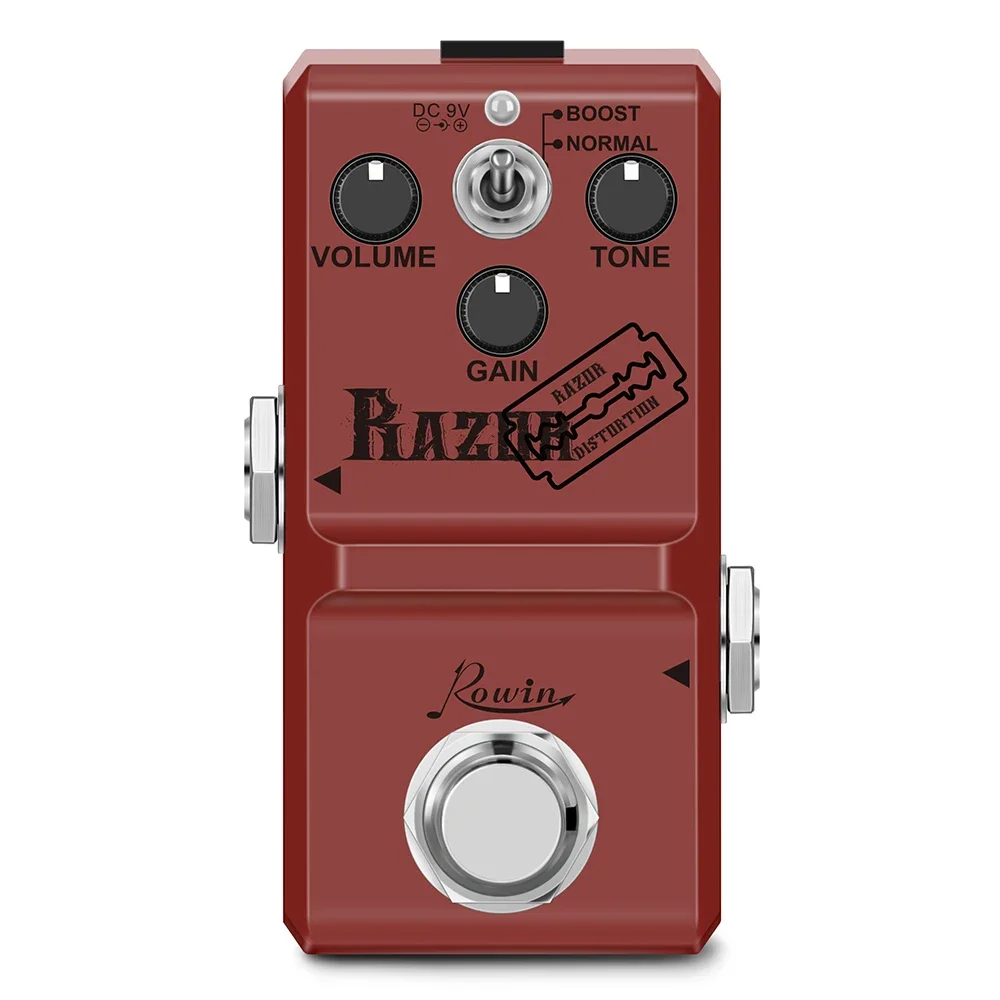 

ROWIN Razor Guitar Distortion Effect Pedal Classic Heavy Metal Tones Mini Pedal True Bypass Electric Guitar Effect Pedal