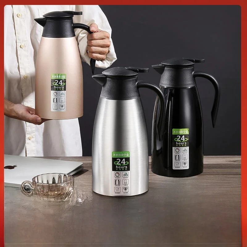 

European Sle Stainl Steel 304 Vacuum Insulated Water Bottle Coffee Pot Home Use 2L Commercial Logo Warm Water Bottle