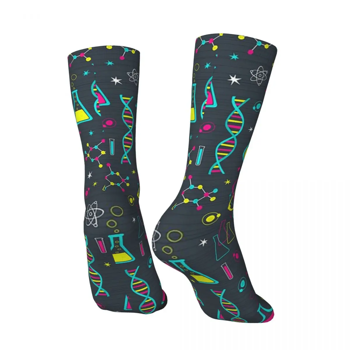 All Seasons Amazing Midcentury Modern Science Socks Harajuku Sport Middle Tube Socks Stockings for Unisex Valentine's Day Gifts
