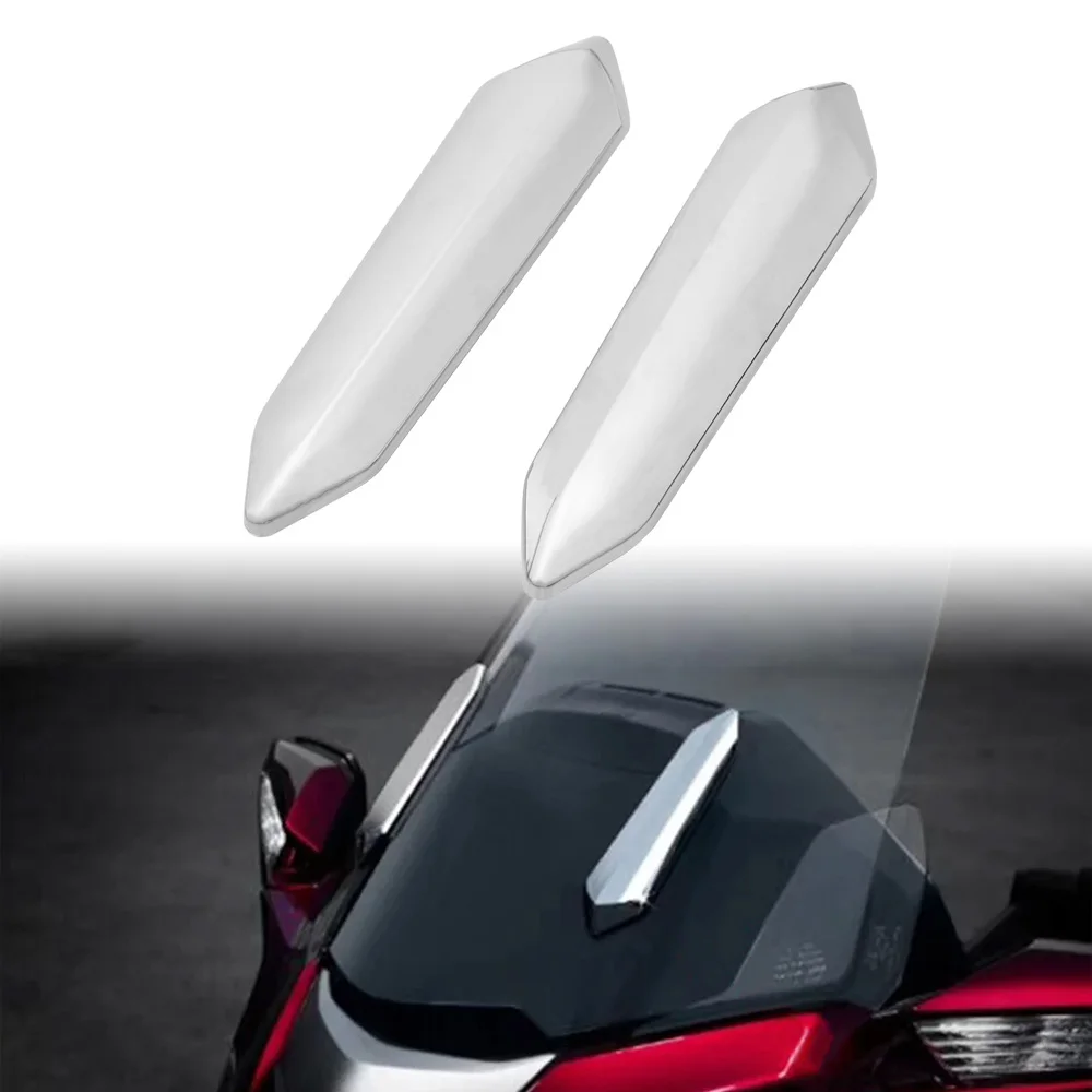 Image of 1 Paar ABS Motorrad Windschutzscheiben-Verkleidungen Windschutzscheiben-Zierleisten Dekor für Honda Goldwing GL1800 Tour DCT 2018-2025 Chrom