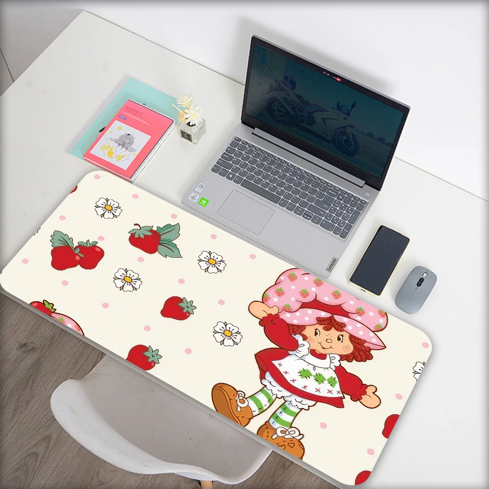 Cartoon S-Strawberry S-Shortcake Floor Mat Mousepad Large Gaming Compute Gamer PC Keyboard Mouses Mat