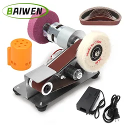 Multifunctional Mini Belt Sander Grinder Knife Sharpener Electric Belt Sander Home DIY Polishing Sanding Machine