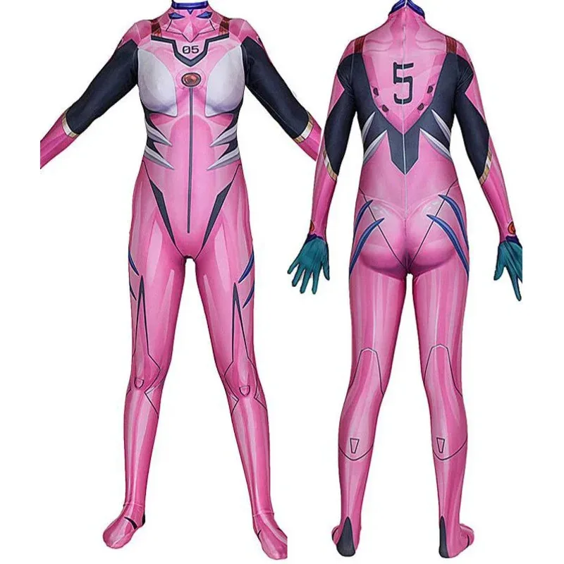 Adulti Bambini Anime Asuka Mari Rei 3.0 Costume Cosplay Asuka Test Shinji Tute Zentai Suit Halloween Tute EA5601