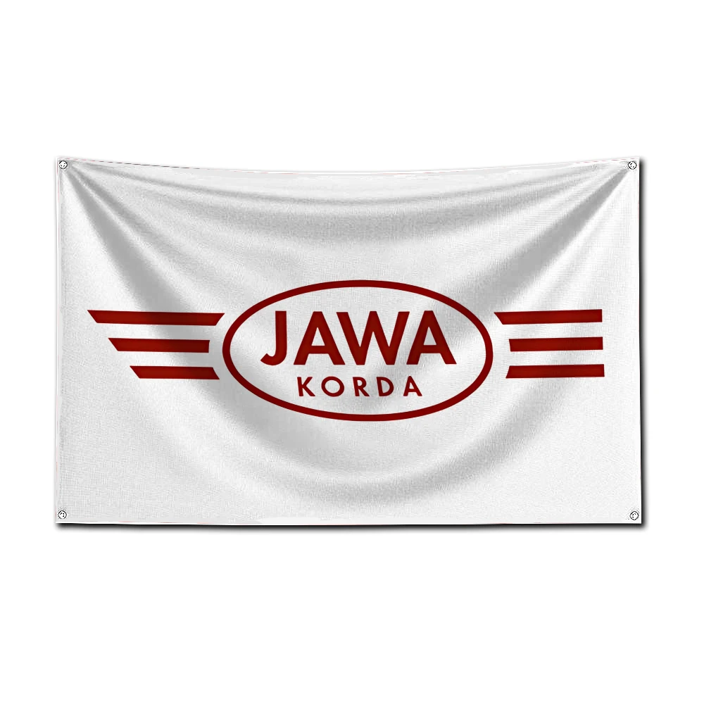 3x5 Ft Motorcycle Racing JAWAs Flag Polyester Digital Printing Racing Car Banner For Garage or Out door Decoration