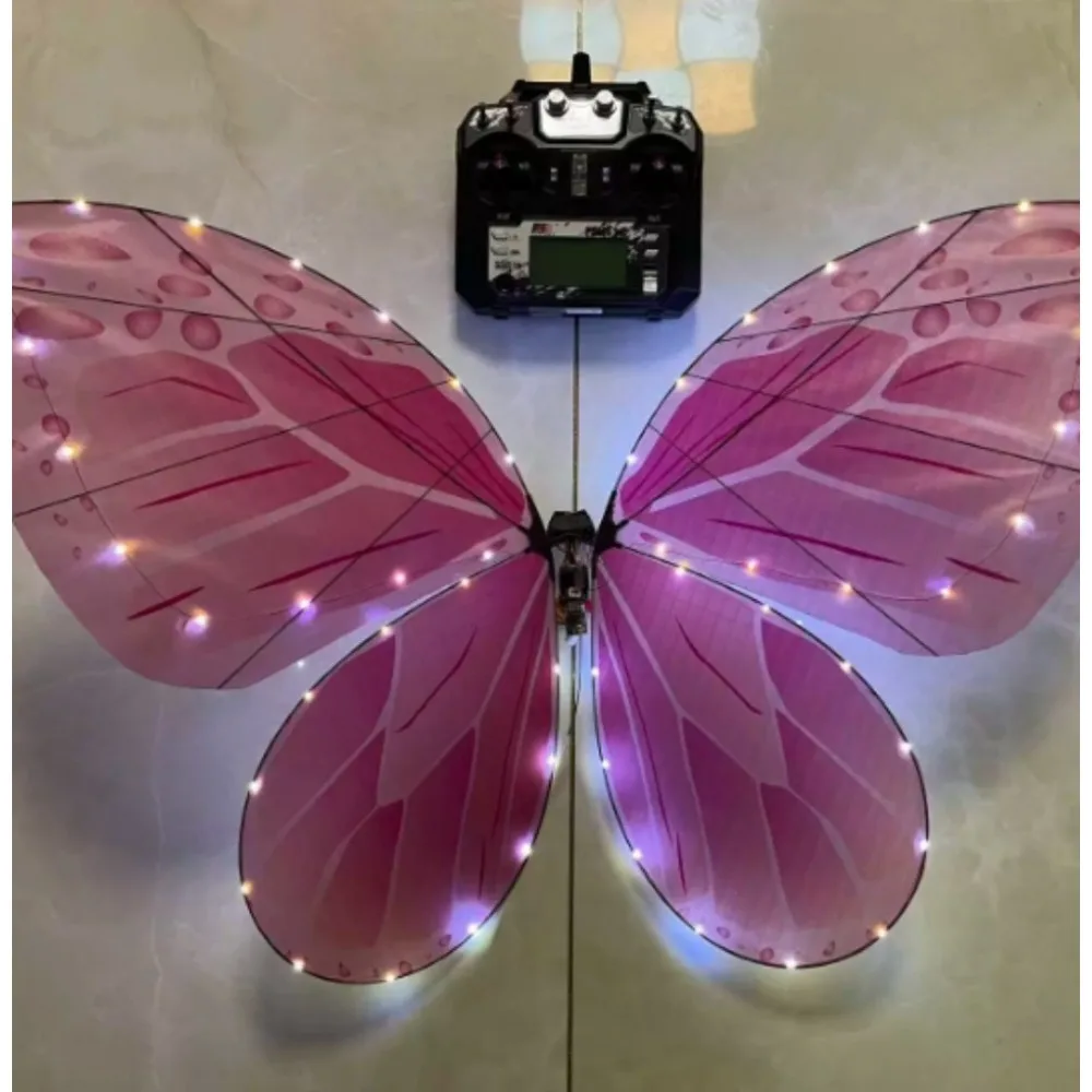 Magical LED RC Butterfly Drone Flying Bionic Insect Toy with Colorful Wings for Wedding Proposal Birthday Party Decor Gift