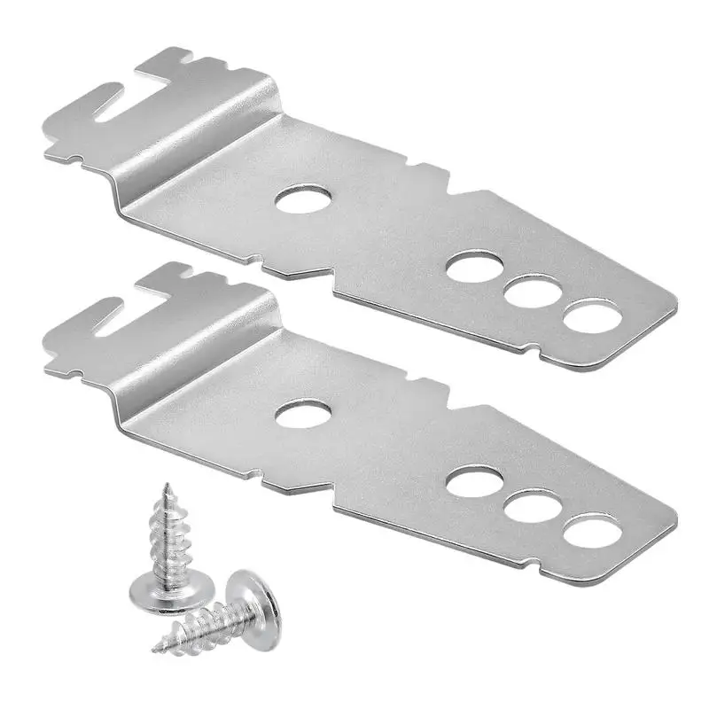 2pcs 8269145 Dishwasher Mounting Bracket Sturdy with Screws Easy to Install Durable Spare Parts Installation Bracket Mounting Pa