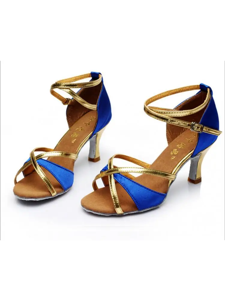 Zapatos de baile latino para mujer, mujer, niña, 5 colores, Tango Pole, baile de salón, tacón de 7CM y 5CM, nuevos
