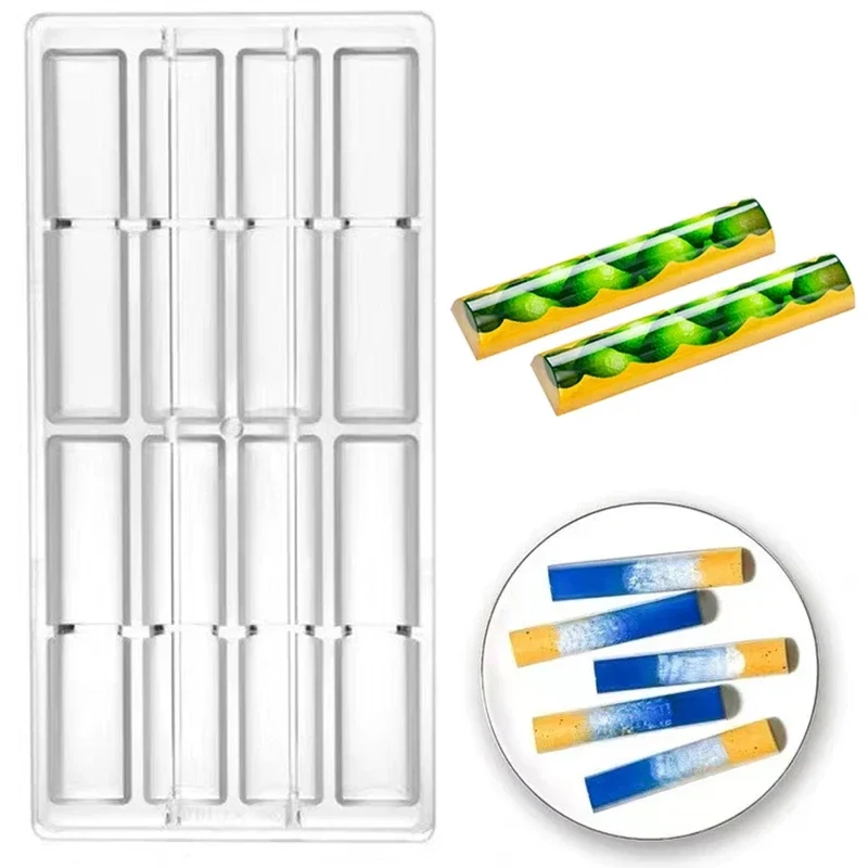 Long Cylinder Tube Polycarbonate Chocolate Mold, Shatter Resistant Bonbon Candy Bar Mould for Bakery Confectionery Pastry Making