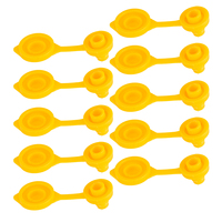 10Pcs Car Gas Fuel Jug Vent Cap Can Sealing Plug Fit for Blitz Briggs Eagle Chilton Gott Anchor Scepter Essence Yellow Plastic