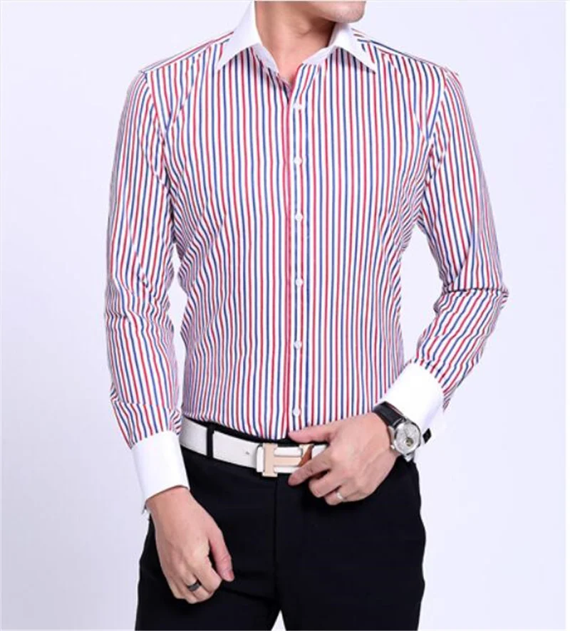 

Profional French M Stripe Long Sve irt Faion Urban Всесезонная подставка из полиэстера подходит для декоративной строчки