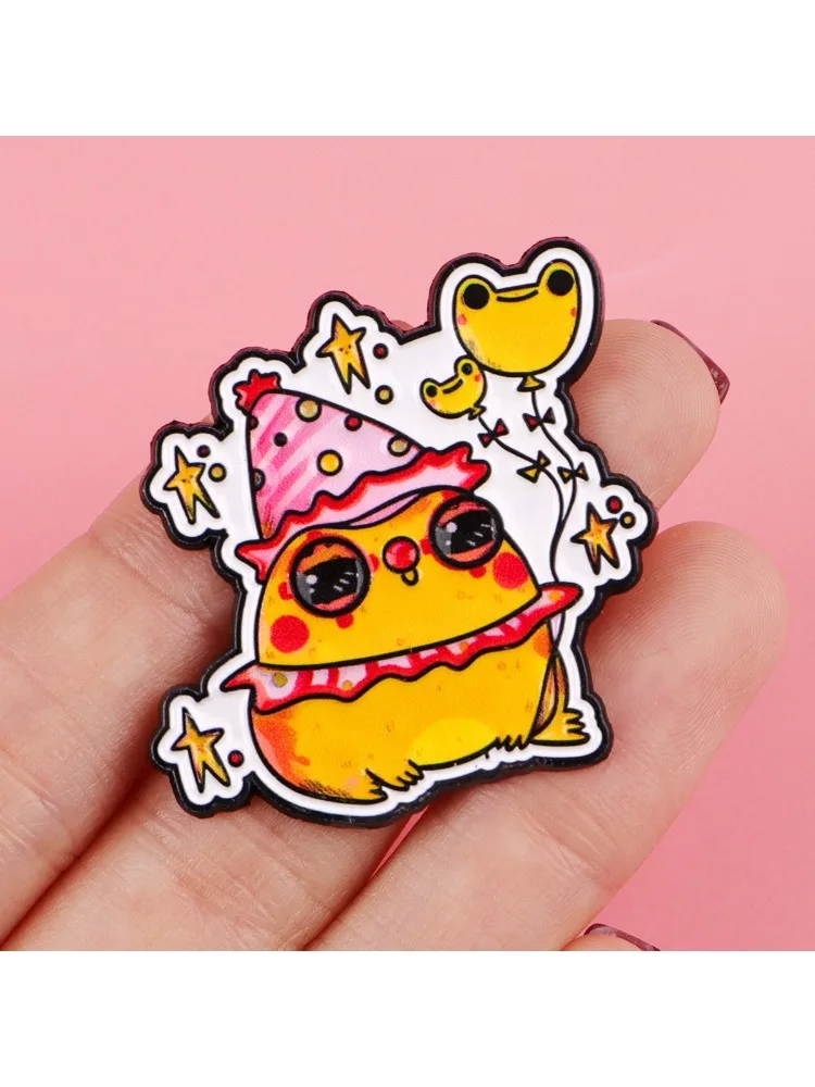 Cartoon Frog Brooch Pin Metal Alloy Badge Clothing Backpack Accessories Cute Jewelry Wholesale Hot Sale In Stock Newest
