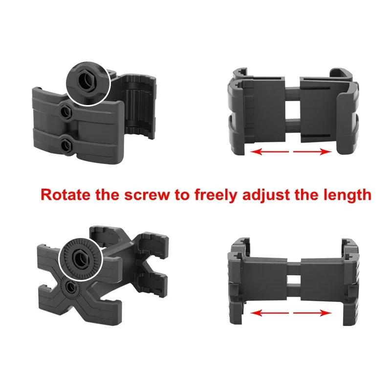 Tactical Gun Rifle 5.56 M4 AR15 Dual Magazine Coupler Mag Parallel Connector Clamp AR15 M4 Magazine Coupler Link Clip Pouch