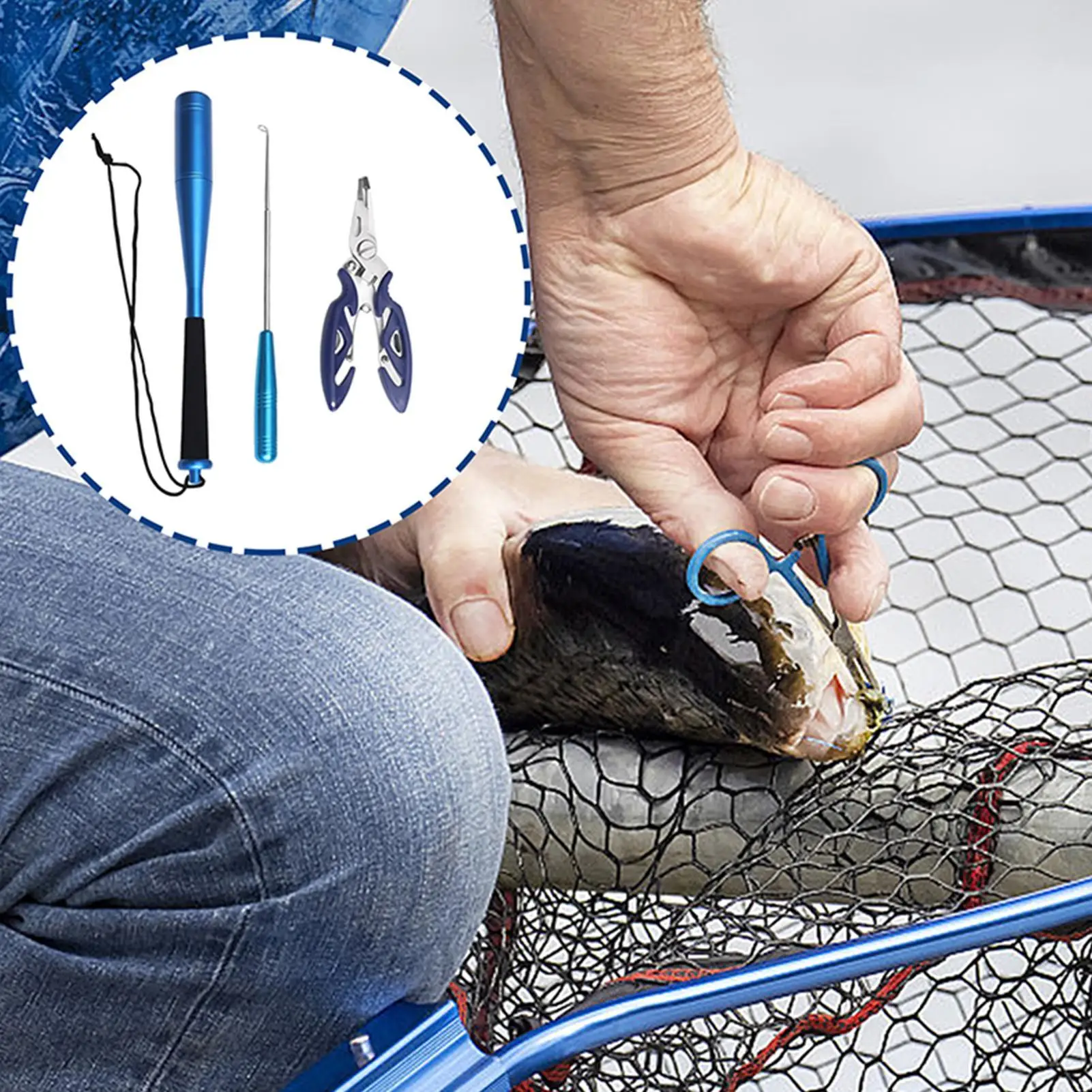 フィッシュフック抽出器-3-個フック抽出プライヤーリムーバー釣りアクセサリーポータブル屋外淡水アイスビーチフライ