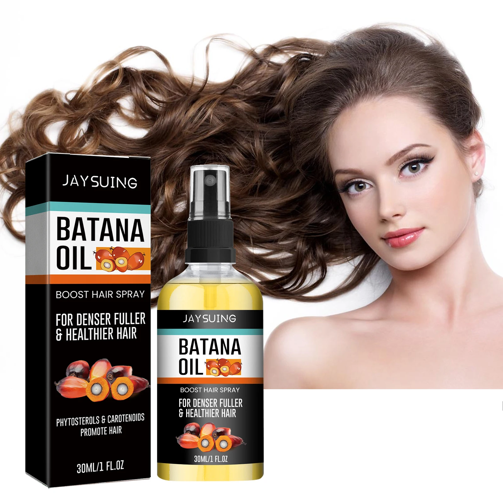 Jaysuing Natural Batana Oil Hair Spray Anti Hair Loss Hair Care Promotes Hair Growth Suitable for Men and Women Hair Conditioner