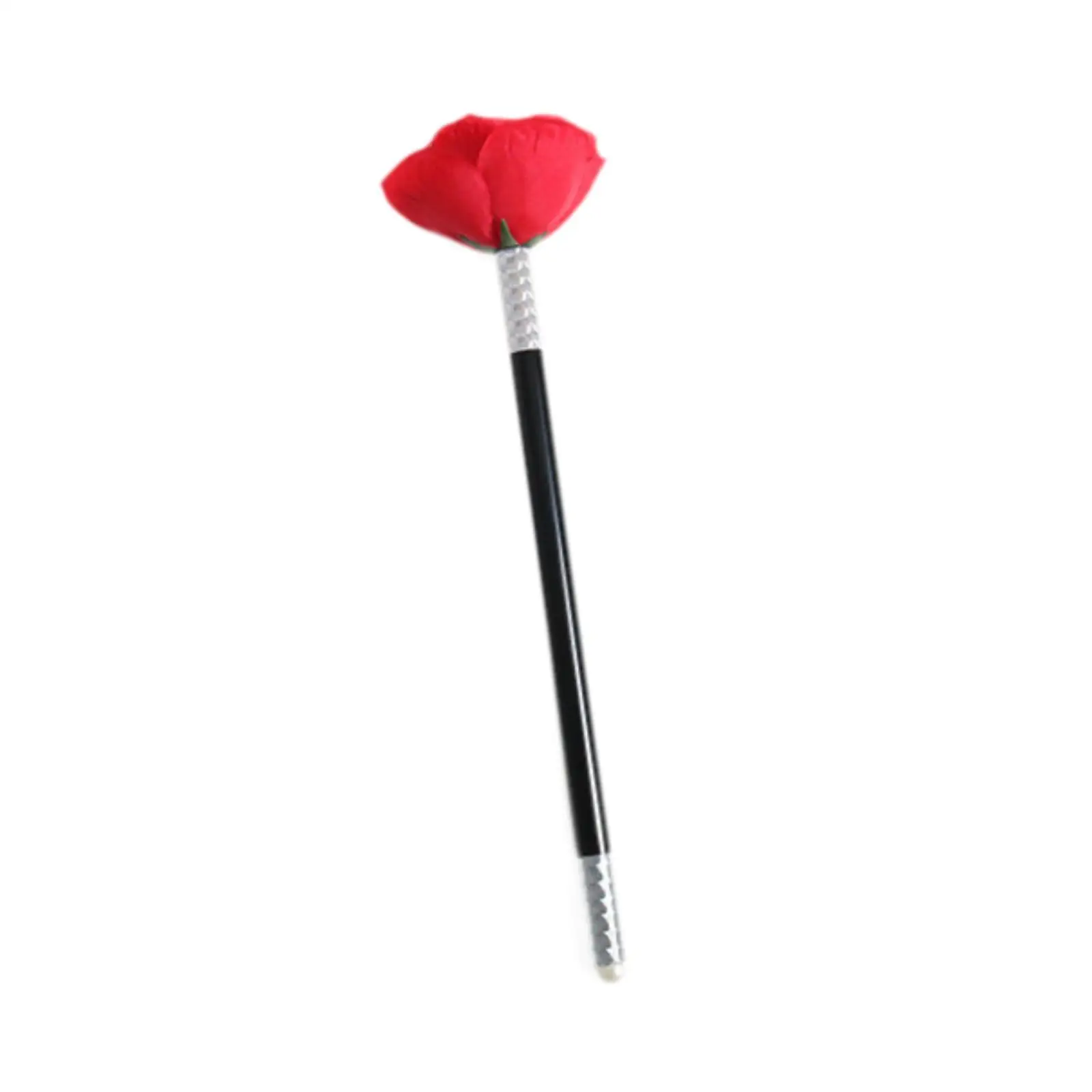 

Stick to Rose Flower Magic Trick,Cane Gift Prop Show Flower Appearing Close up Magic Wand for Beginners Adults Entertaining